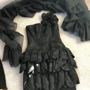 Neiman Marcus cocktail dress and wrap